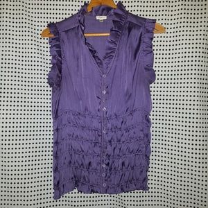 Purple satin top